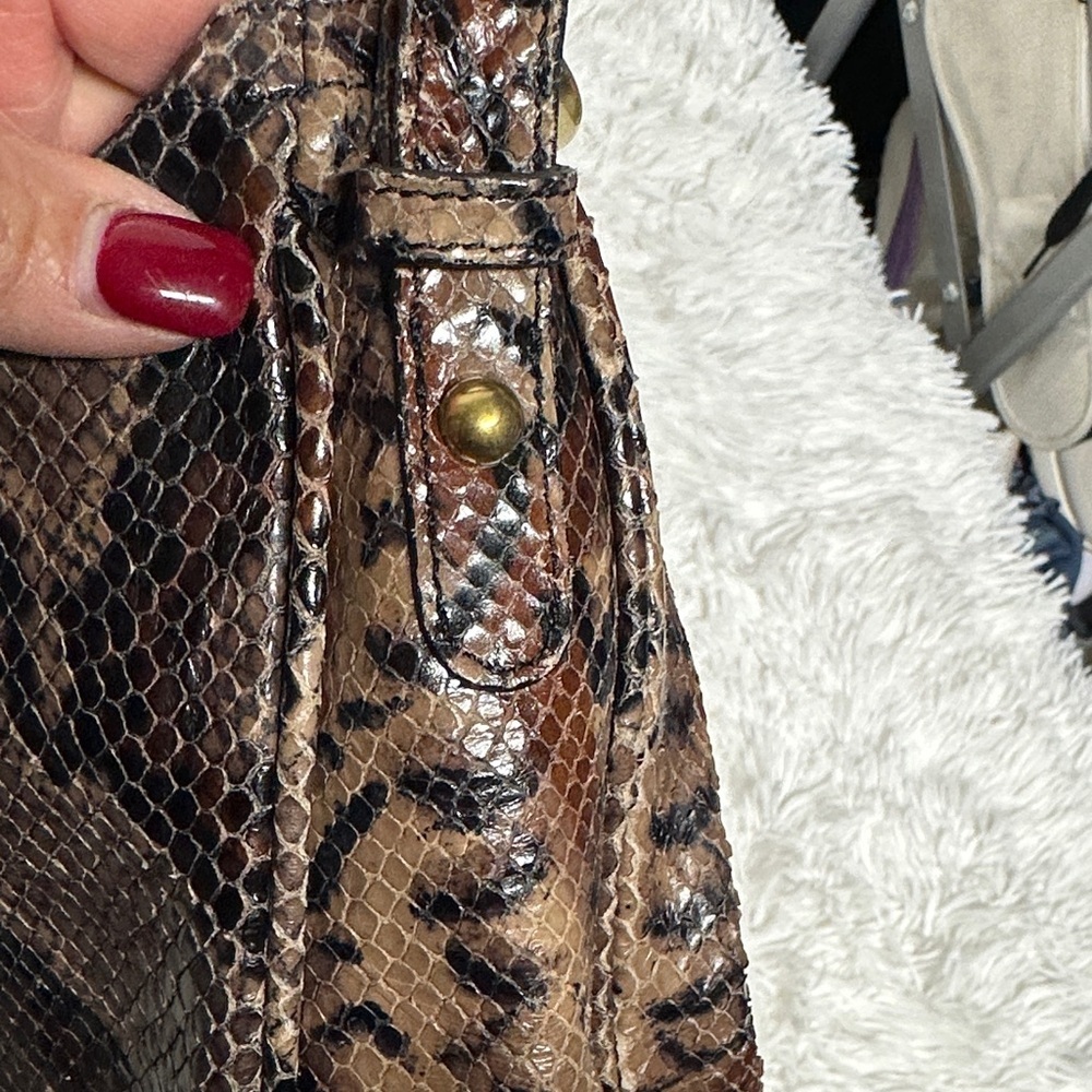 Brahmin Python Snake Print Hobo Bag - image 6
